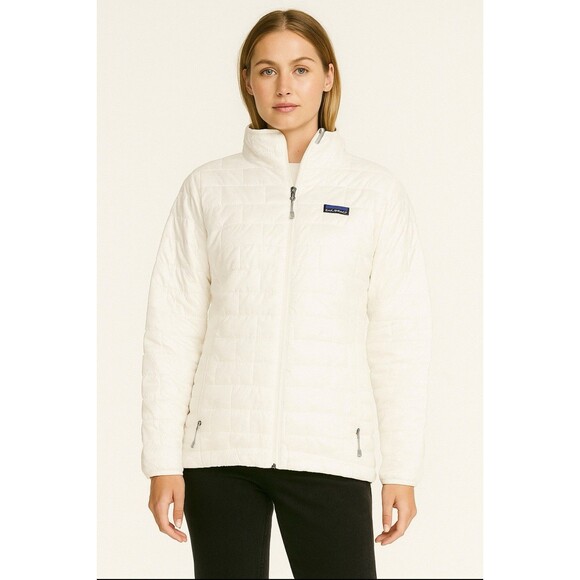 Patagonia Women’s  Nano  Puff Jacket Birch White Size Medium - Picture 1 of 8